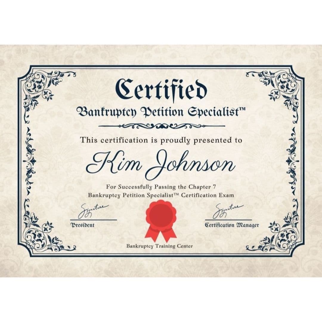 Chapter 7 Certification